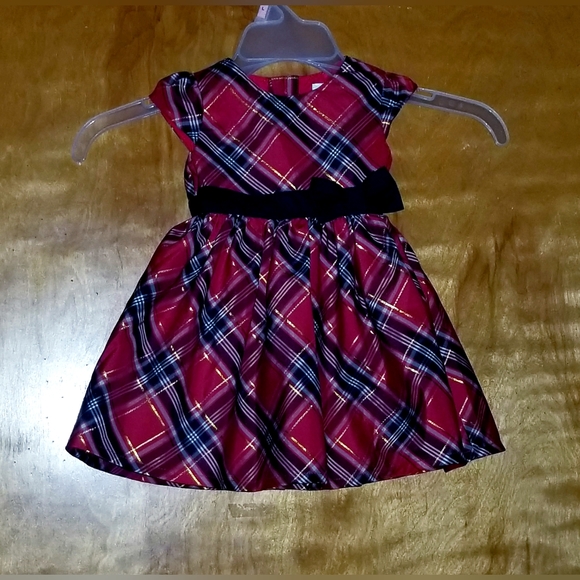 NWT Baby Girl's Carters Special Occasion Christmas Multicolored Plaid Formal - Picture 1 of 4